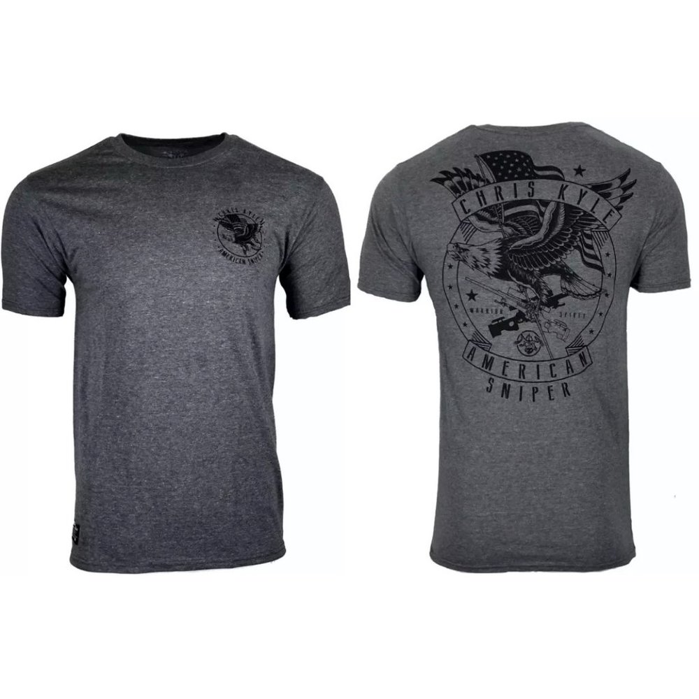Howitzer Style Men's T-Shirt CHRIS KYLE EAGLE FLAG Military Grunt S-3XL